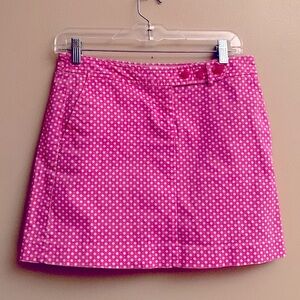 J. Crew Pink and White Mini Skirt Resort Wear